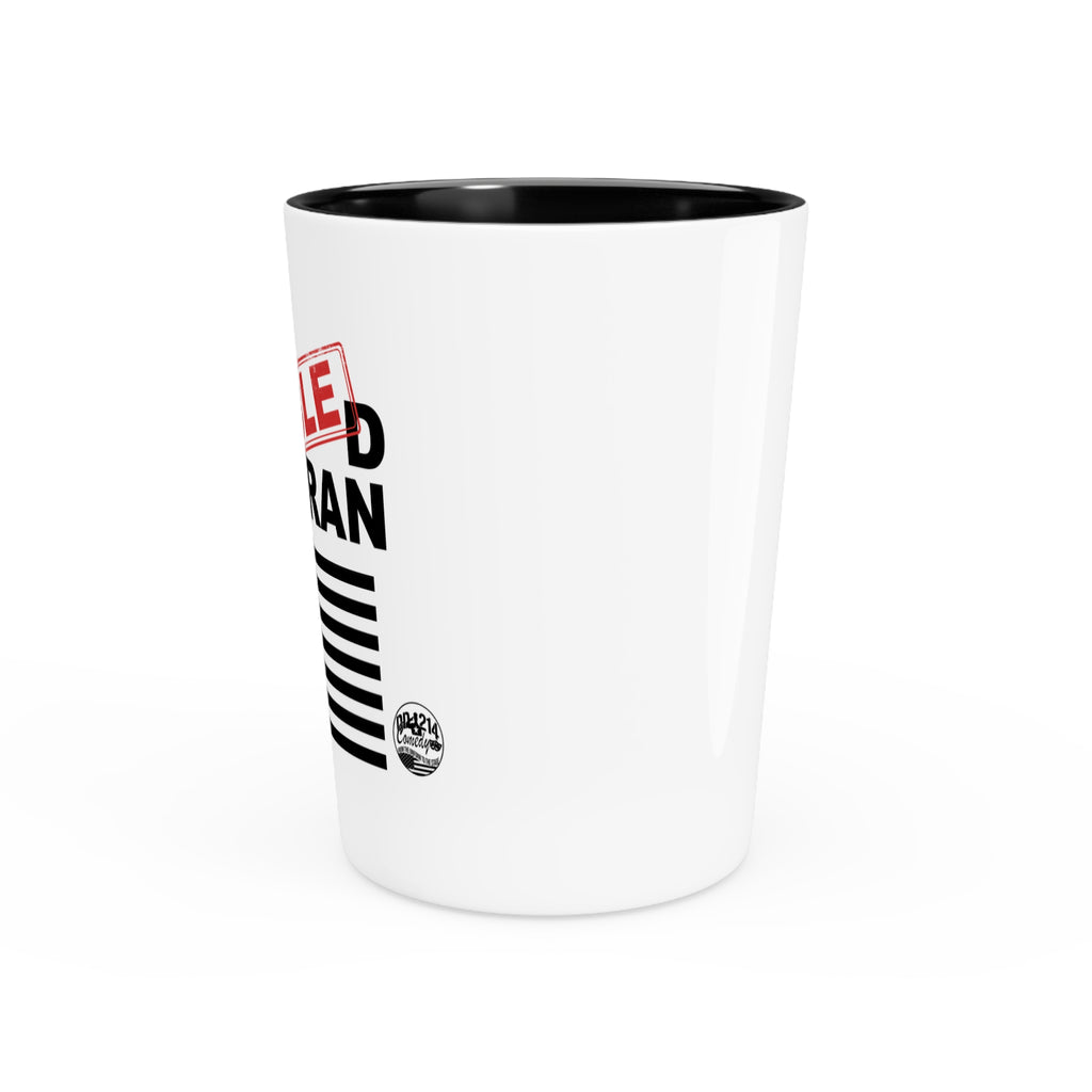 Disabled Veteran Shot Glass — American Flag Military Tribute