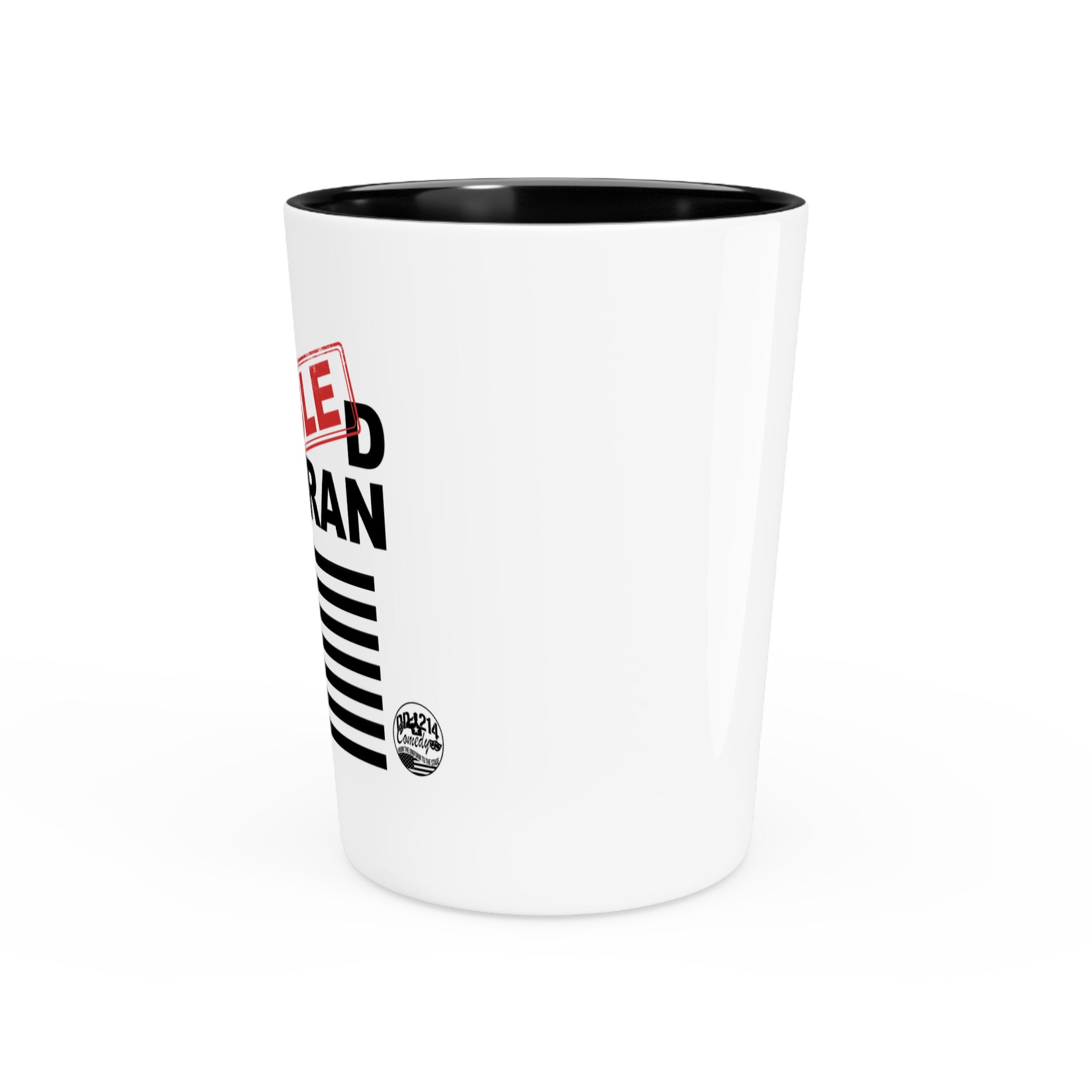 Disabled Veteran Shot Glass — American Flag Military Tribute
