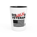 Disabled Veteran Shot Glass — American Flag Military Tribute