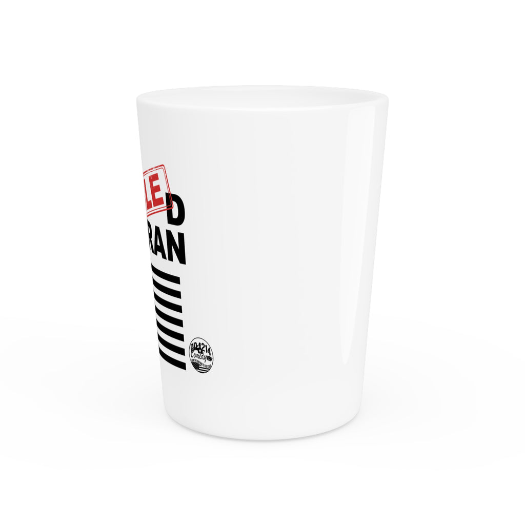 Disabled Veteran Shot Glass — American Flag Military Tribute
